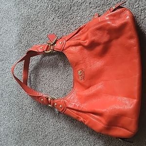 Coach Orange Leather Shoulder Bag